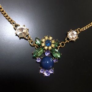 J.Crew Inspired Statement Necklace Blue Green NWOT